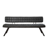 Sofá de comedor Madrid DH Interior Negro L x An x Al 186x44x22 Polipiel Blanco foto vista frontal