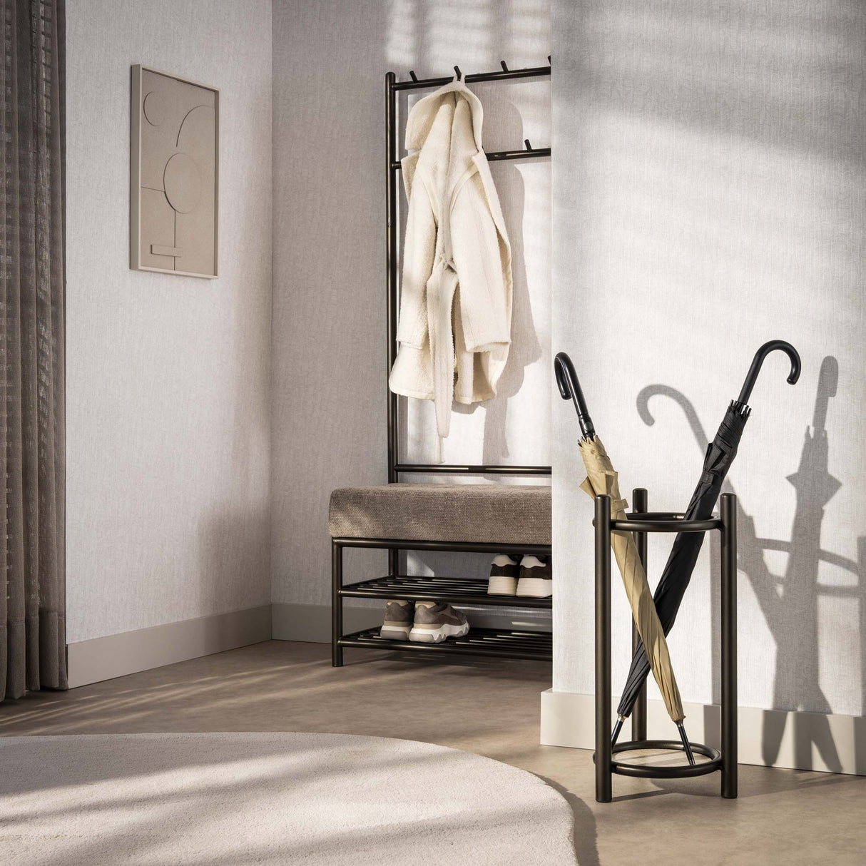 Orion Paraplubak Rond Drift marrón Ø30 H60 