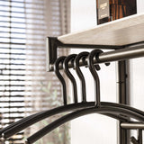 Perchero Alto High Travertino con 3x7 ganchos 