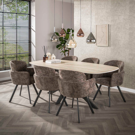 Conjunto de 2 sillas de comedor Comfortline Hoven Rich Taupe 