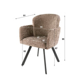 Juego de 2 sillas de comedor Linea Hoven Rich Champagne 