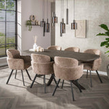 Juego de 2 sillas de comedor Linea Hoven Rich Champagne 