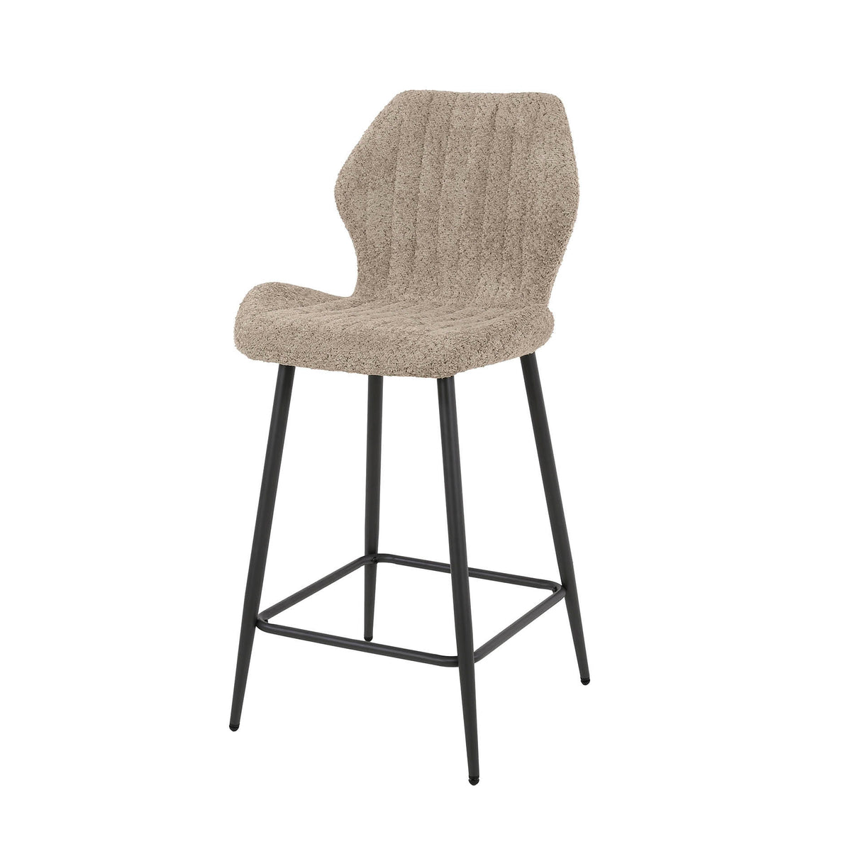 Set van 2 barkrukken Mira Bouclé Zand