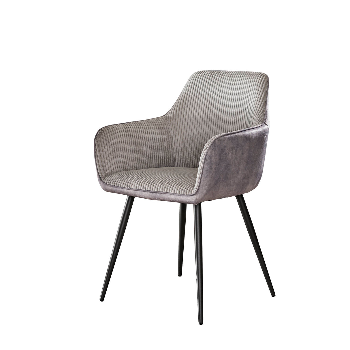 Set van 2 eetkamerstoelen Rivo Rib Rock Zilver