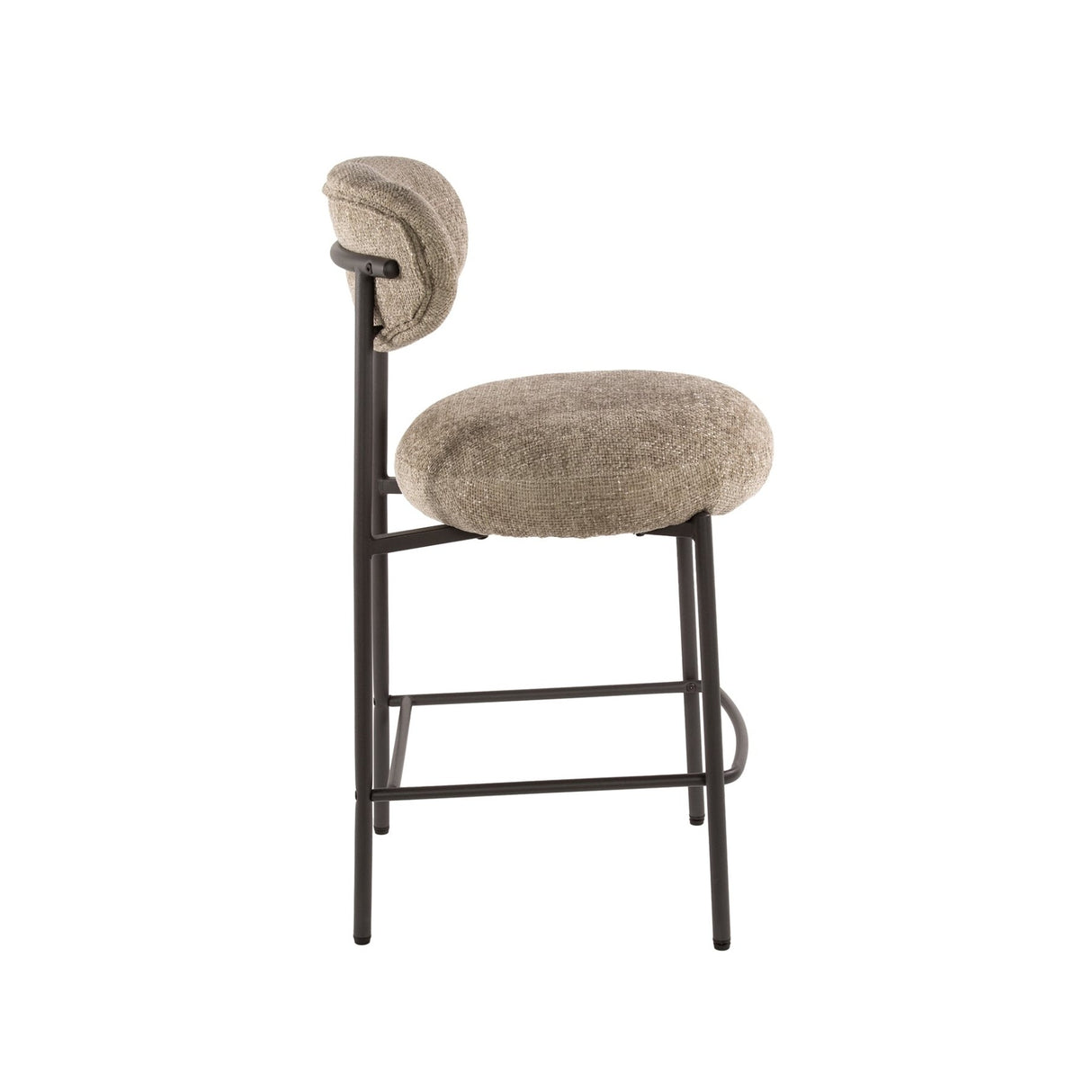 Silla de bar Round Duo Cargo tela arena - set de 2 