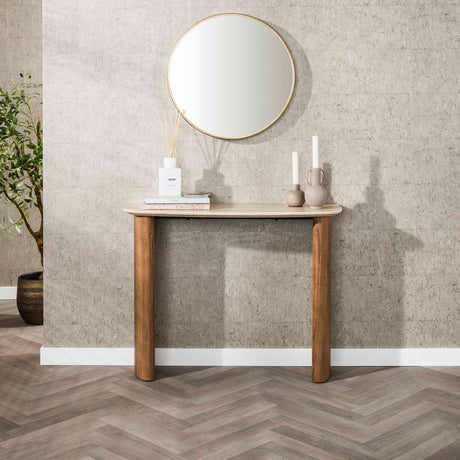 Monza Curvo Captafel Cerámica Travertino 100 cm 