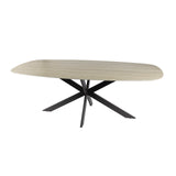 Valente Ovaal 215 Travertine 3D Keramiek Eettafel