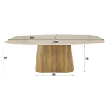Mesa de comedor Cento 215 cm 3D cerámica travertino rectangular 