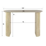 Archon Mesa de travertino de 120 cm de cerámica 