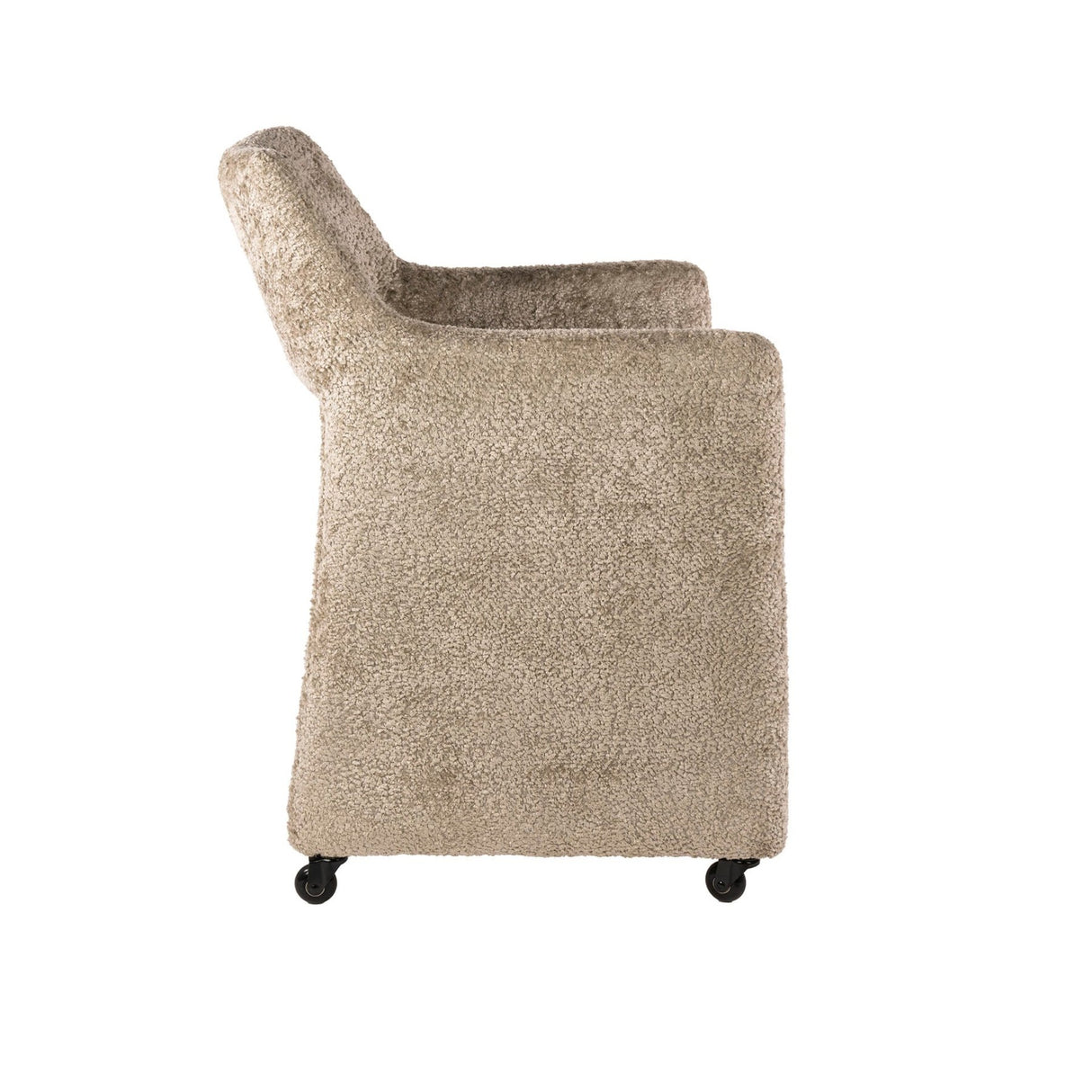 Conjunto de 2 sillas de comedor Siena Alura arena con ruedas 