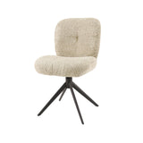 Set van 2 eetkamerstoelen Lirio Bouclé zand draaibaar