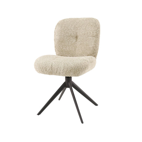 Silla de comedor giratoria Arena Bouclé Lirio Giratoria 