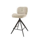 Set van 2 barkrukken Lirio Bouclé Zand Comfort