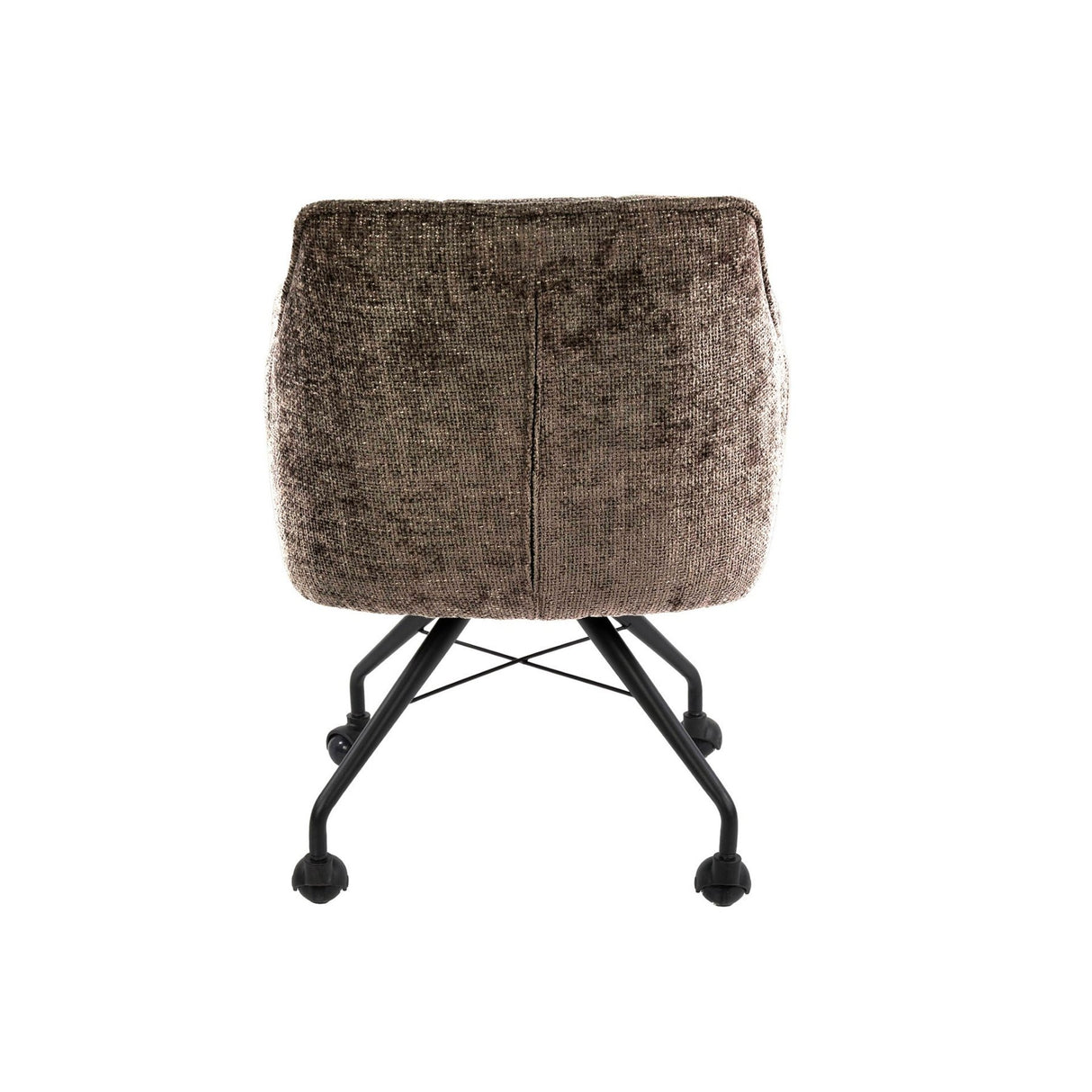 Conjunto de 2 sillas de comedor Richmond taupe de tela con ruedas 