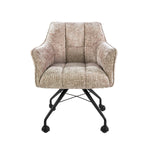 Juego de 2 sillas de comedor Hoven color arena elegante 