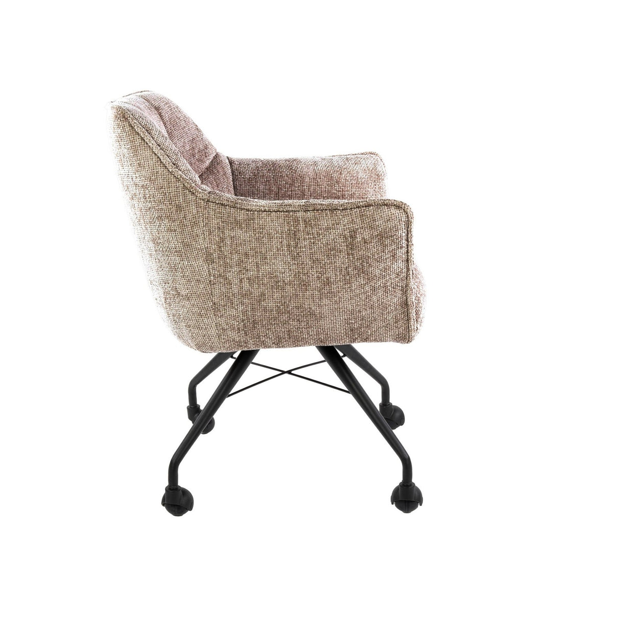 Juego de 2 sillas de comedor Hoven color arena elegante 