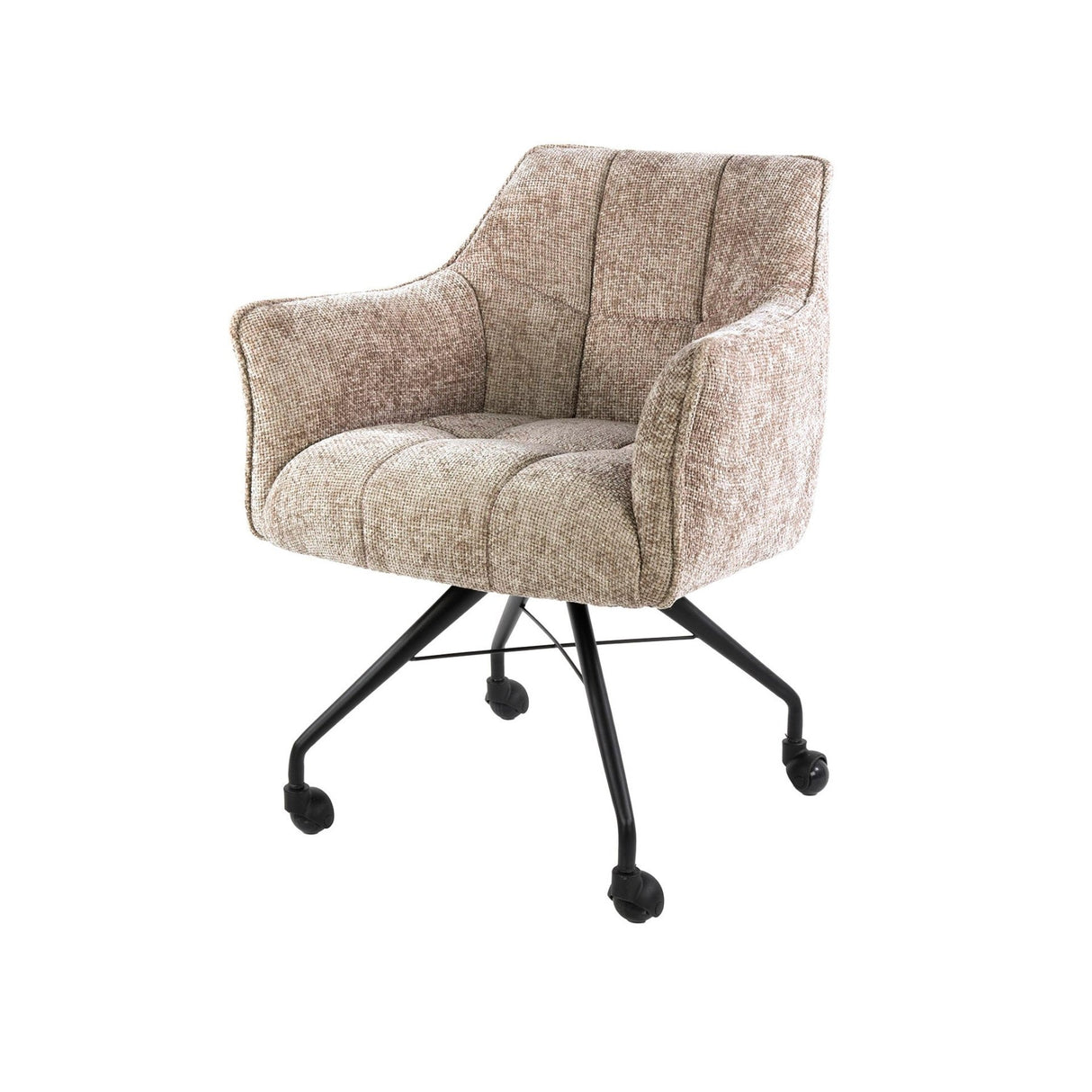 Juego de 2 sillas de comedor Hoven color arena elegante 