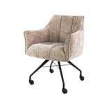 Juego de 2 sillas de comedor Hoven color arena elegante 