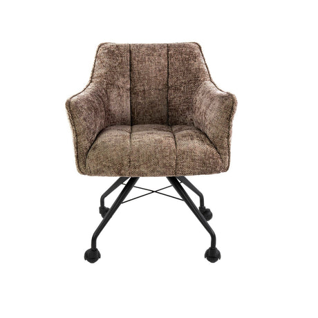 Juego de 2 sillas de comedor Hoven Rich Champagne tapizadas 