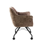 Juego de 2 sillas de comedor Hoven Rich Champagne tapizadas 