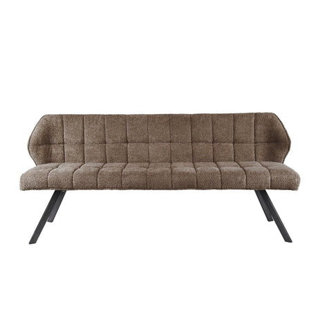 Eetkamerbank Lino Bouclé Stof Taupe 180 cm Geblokt