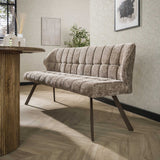 Sofá de comedor Grid Chenille Marrón