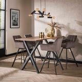 Taburete Lino Velvet Antracita Giratorio 