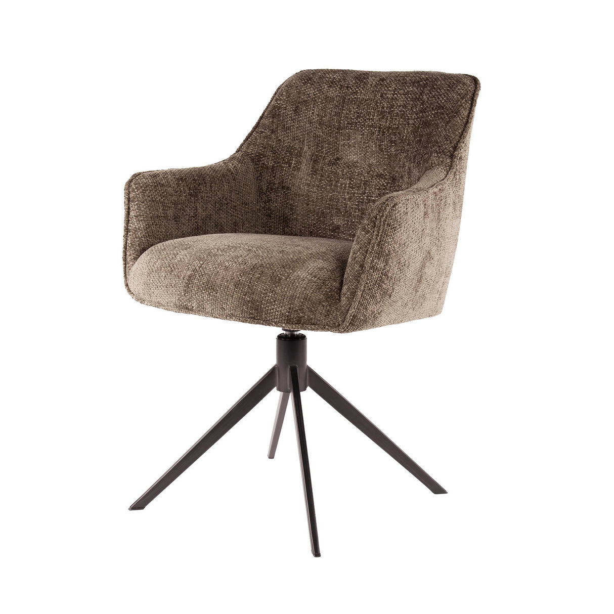 Conjunto de 2 sillas de comedor Chia Rich Tela Taupe Giratorias 
