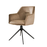 Set van 2 eetkamerstoelen Chia Velvet Champagne draaibaar
