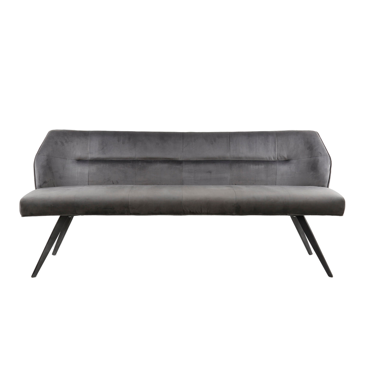 Banco de comedor de terciopelo Marianne Anthracite 188 cm