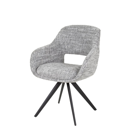 Silla de comedor Springo giratoria Eagle gris acero 