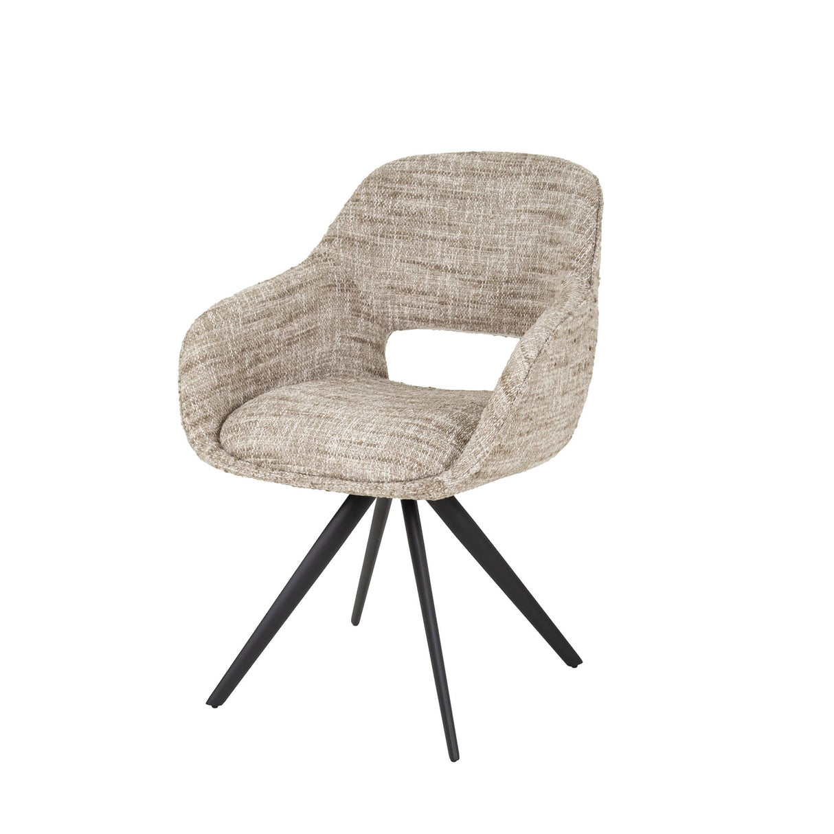 Set van 2 Eetkamerstoelen Springo Draaibaar Eagle Stof Zand