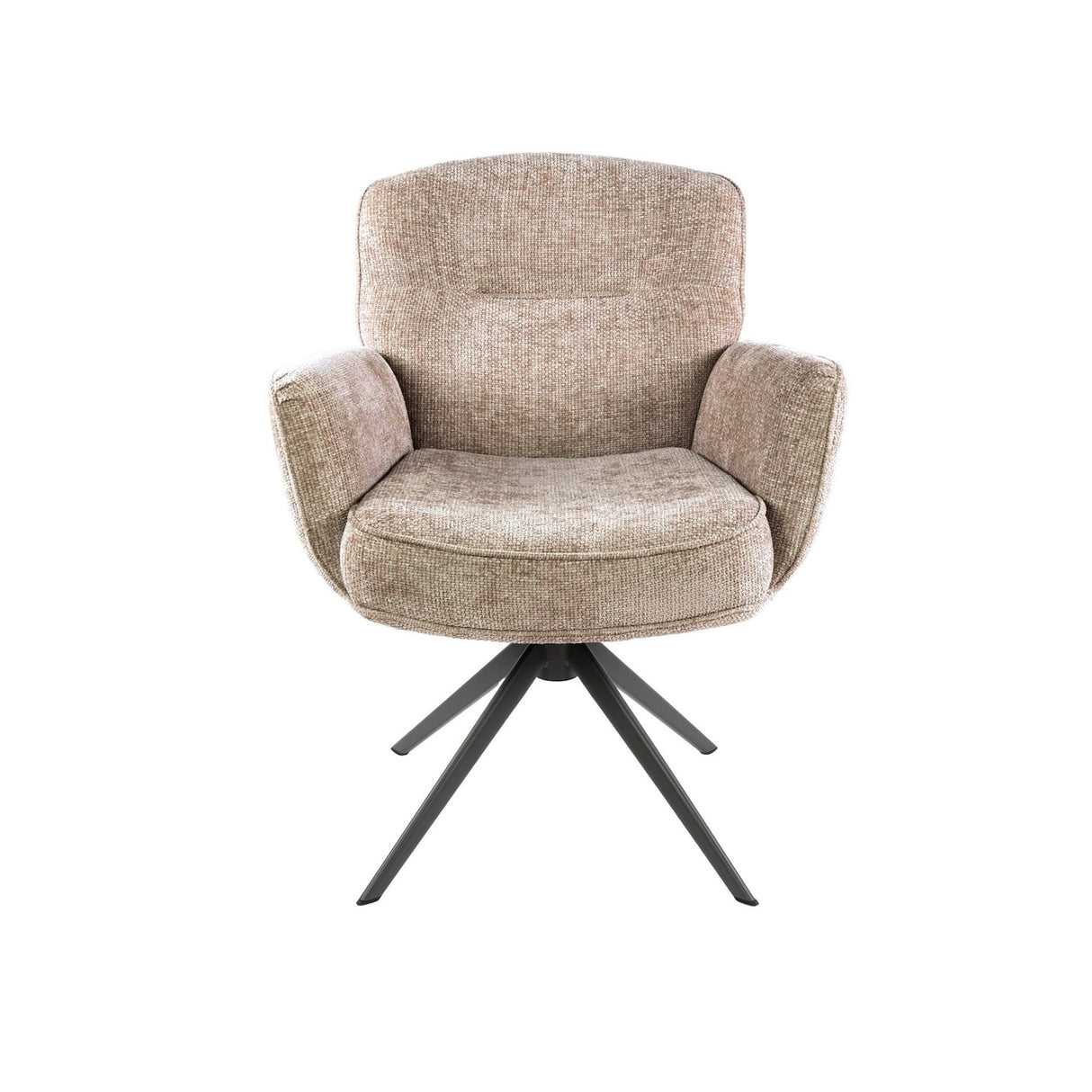 Set de 2 sillas de comedor Savona giratorias Hoven color arena 