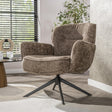 Sillones - Sillón giratorio Savona Hoven Rich Fabric Champagne - Dimehouse