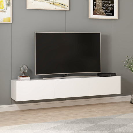 TV Muebles Set Rigel White Melamine 180x30x32 cm