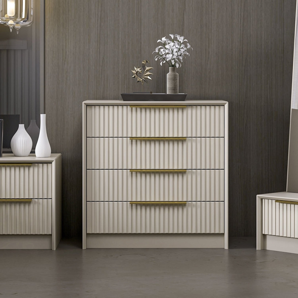 Ladekasten - Ladekast Kala Luxe Steen Melamine 72x77x45 cm - Dimehouse