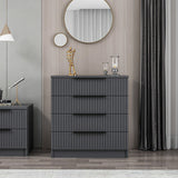 Ladekasten - Ladekast Kale Antraciet Melamine 72x77x42 cm - Dimehouse