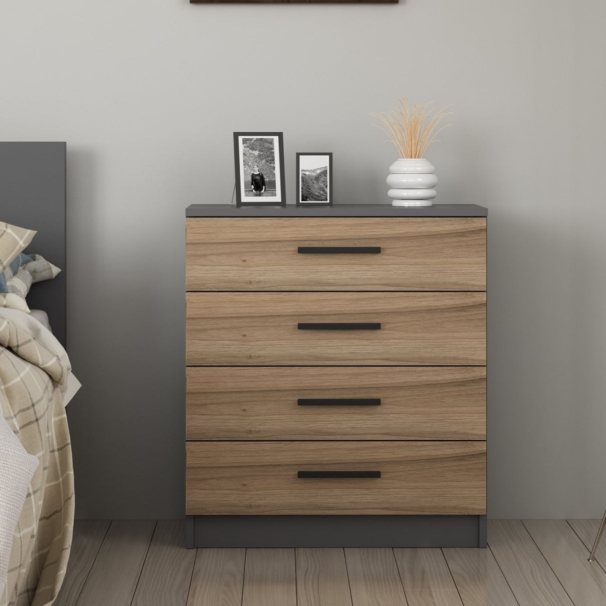 Ladekasten - Ladekast Kale Walnoot Melamine 70x42x79 cm - Dimehouse