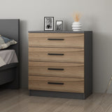 Ladekasten - Ladekast Kale Walnoot Melamine 70x42x79 cm - Dimehouse