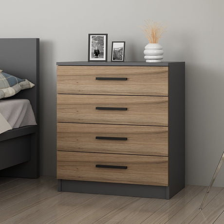 Ladekasten - Ladekast Kale Walnoot Melamine 70x42x79 cm - Dimehouse