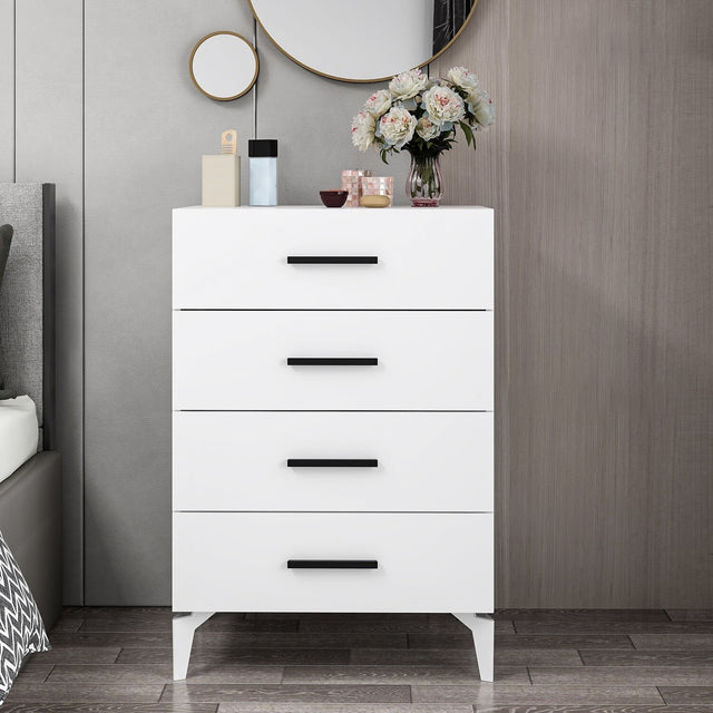 Ladekasten - Ladekast Kale Wit Melamine 72x106x47 cm - Dimehouse