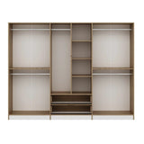 Armario Elina Gold White Melamine 277x208x52 cm