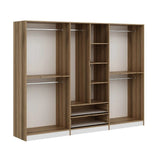 Armario Elina Gold White Melamine 277x208x52 cm