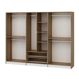 Armario Elina Gold White Melamine 277x208x52 cm