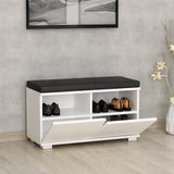Schoenenkasten - Schoenenkast Drago Wit Melamine 80x42x35 cm - Dimehouse