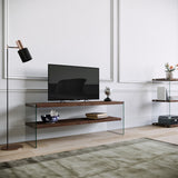 TV Meubels - TV Meubel Coral Donker Walnoot Dennenhout 120x45x35 cm - Dimehouse