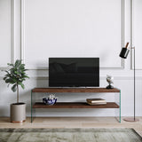 TV Meubels - TV Meubel Coral Donker Walnoot Dennenhout 120x45x35 cm - Dimehouse