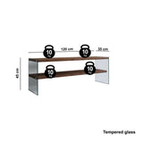TV Meubels - TV Meubel Coral Donker Walnoot Dennenhout 120x45x35 cm - Dimehouse