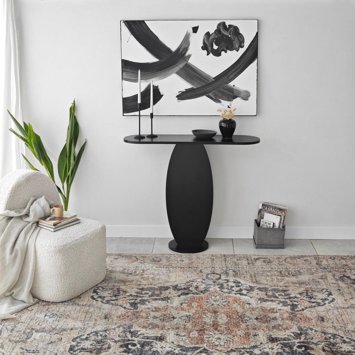 Kaptafels - Kaptafel Ellittica Antraciet Melamine 100x81x30 cm - Dimehouse