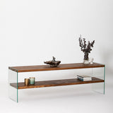TV Meubels - TV Meubel Aqua Naturel Glas 140x45x35 cm - Dimehouse